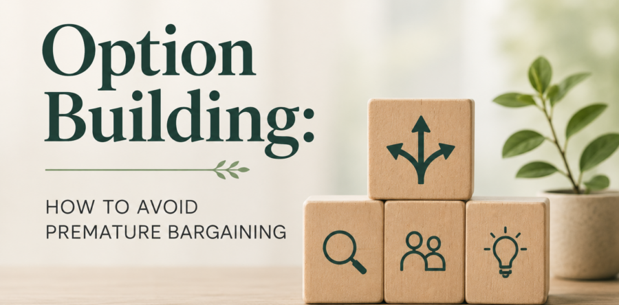 Option Building: How to Avoid Premature Bargaining